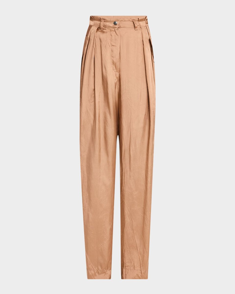 Polkana Pleated Wide-Leg Cargo Pants